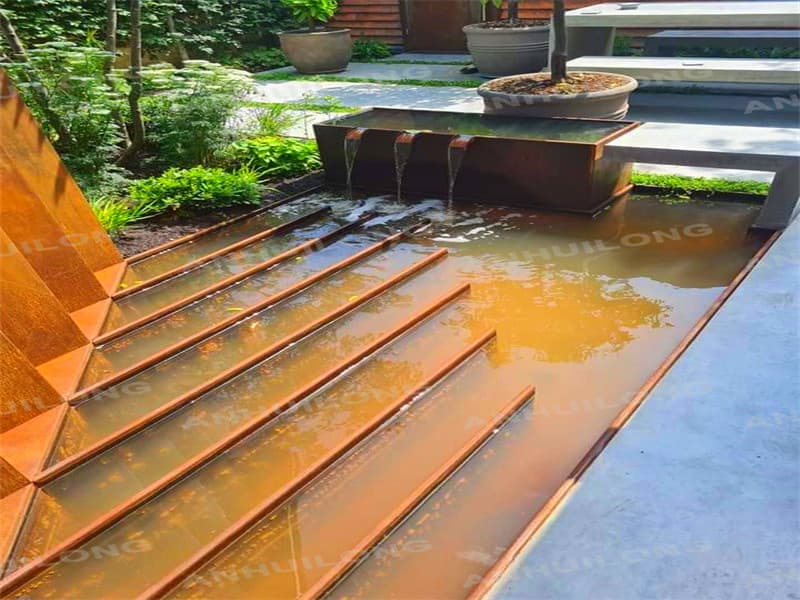 Small Corten Water Fountain For Outdoor Furniture Manufacturer